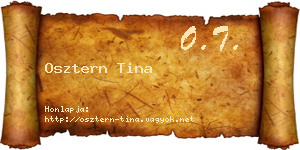 Osztern Tina névjegykártya